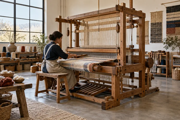 How Traditional Floor Looms Produce Intricate Textile Structures